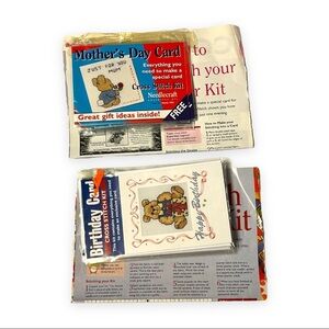 Needlecraft Cross Stitch Mini Cards Mothers Day Birthday Envelopes DIY Lot of 10